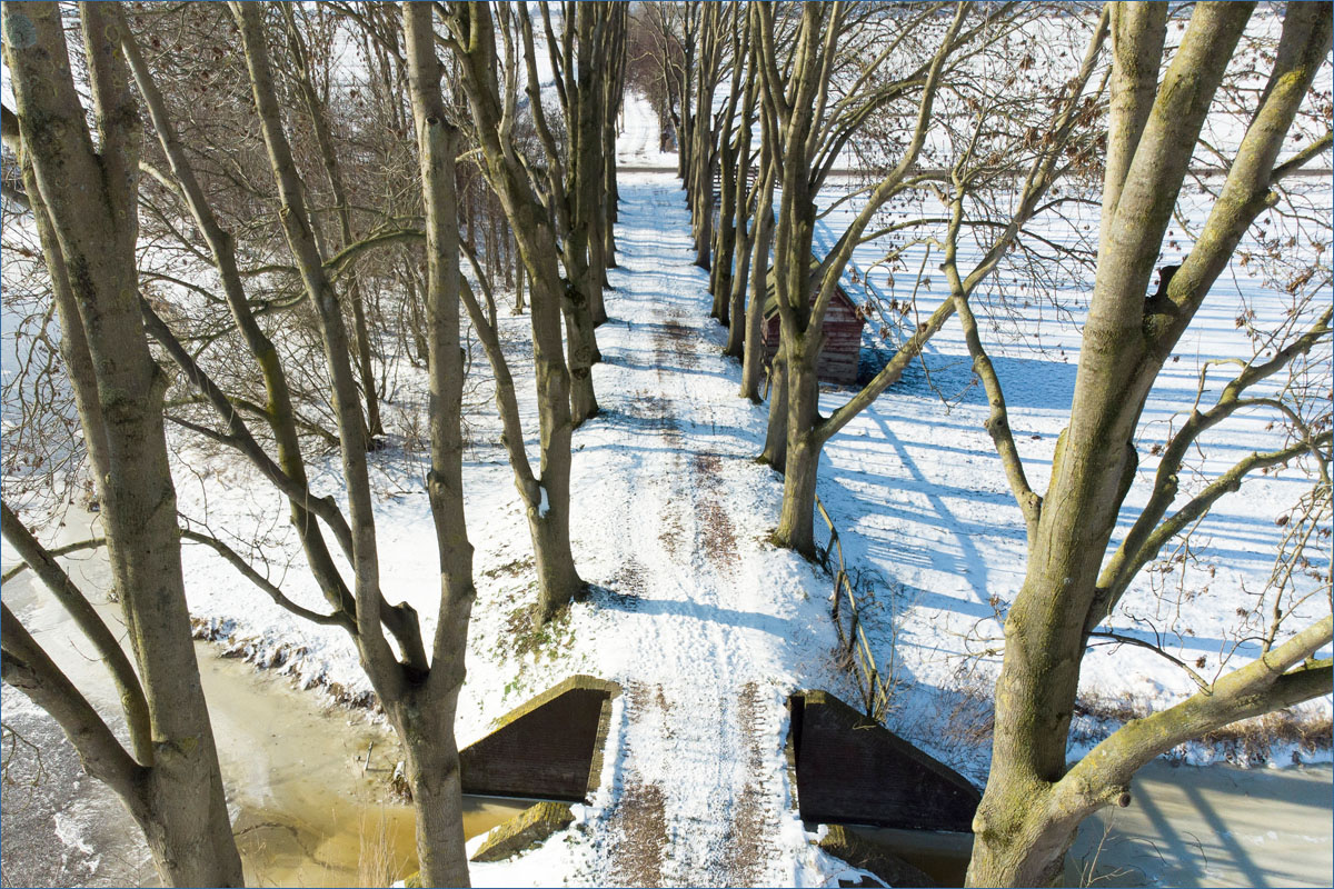 dronefotografie winter sneeuw landschap